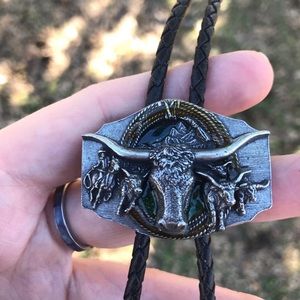 Vintage bolo tie longhorns 1980’s